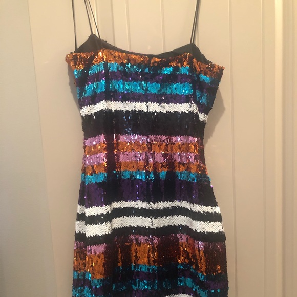 LIKELY multicolor stripe sequin dress size 2! - Picture 6 of 7
